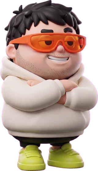 That Crypto Bro mascot, a cartoon crypto bro character