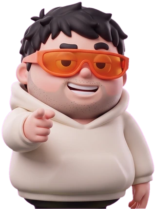 That Crypto Bro mascot pointing