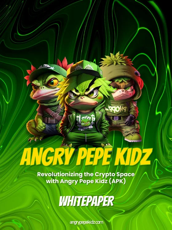 Angry Pepe Kidz whitepaper cover page, 11 pages