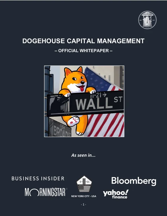 DogeHouse Capital whitepaper cover page, 16 pages