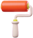 Paint roller sticker