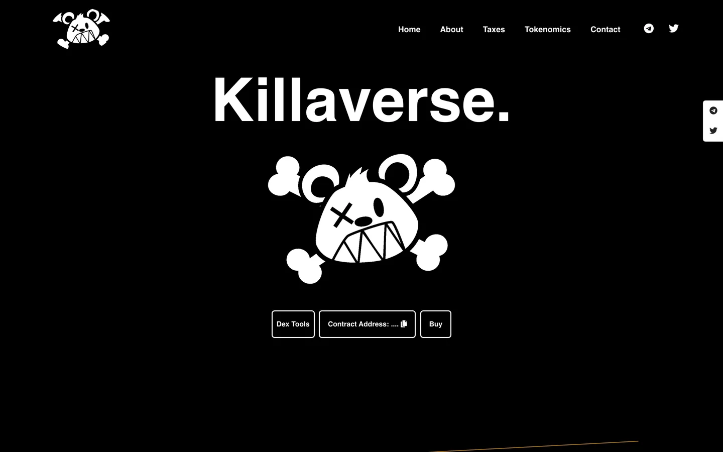 Killabears website as delivered, a black hero, 7 sections