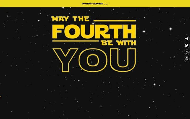May The 4th Be With You meme coin website, a black hero