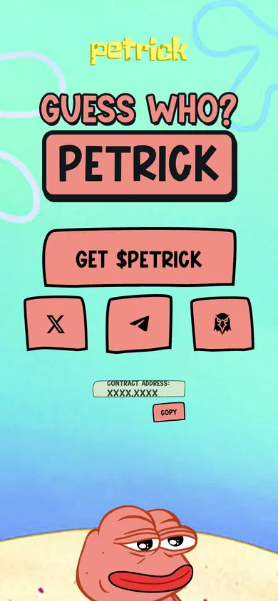 The same Petrick build on a 390px phone screen, the 5 sections stacked into one column