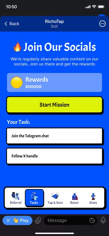 RichoTap: A task opened, before it is started