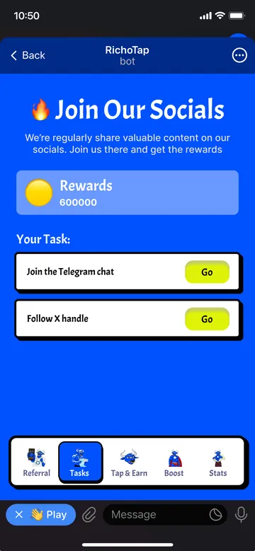 RichoTap: The same task once the mission is running